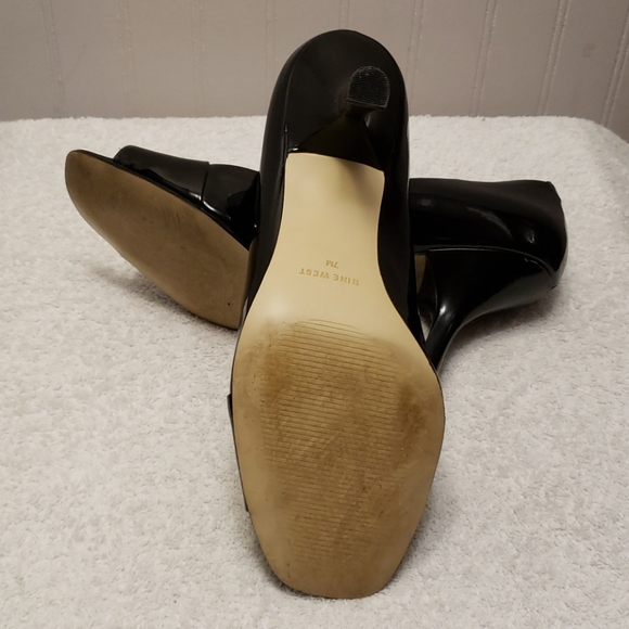 Nine West Kenny black patent leather peeptoe, 7 - Picture 6 of 12